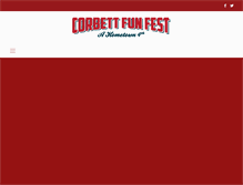 Tablet Screenshot of corbettfunfest.com